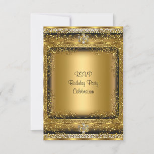 RSVP Elegant Gold Black Cream Birthday Party Jewel Card
