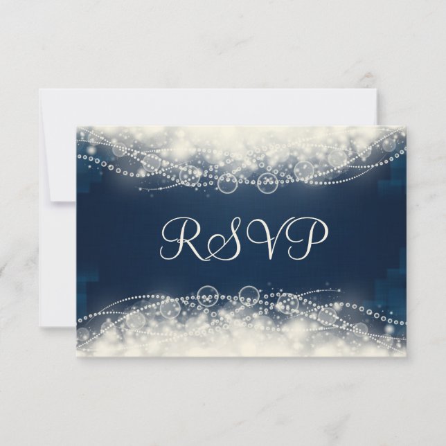 RSVP Elegant Lace and Pearls on Dark Blue (Front)