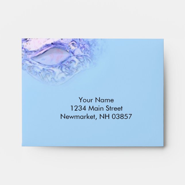 RSVP Elegant Masquerade Blue and Purple Envelope (Front)