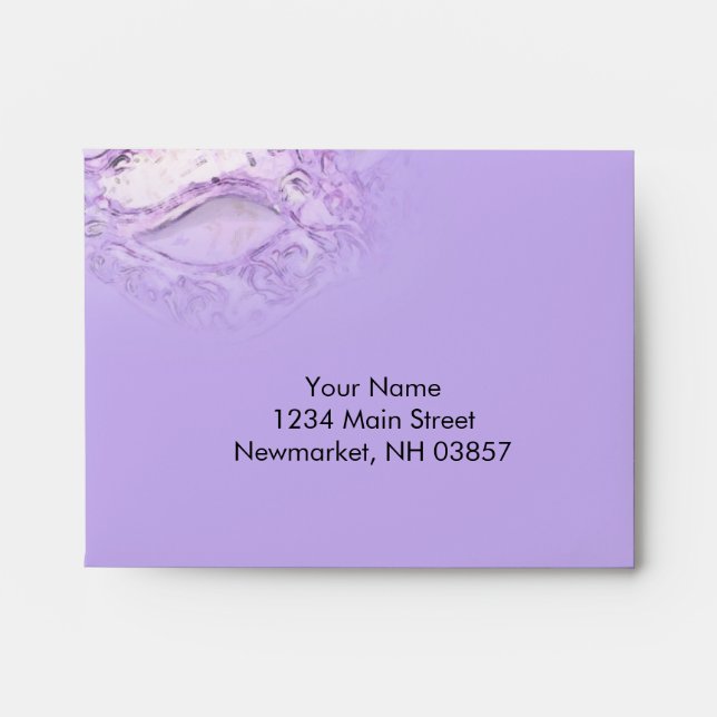 RSVP Elegant Masquerade Purple and Pink Envelopes (Front)