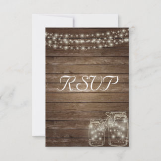 RSVP Elegant Rustic Mason Jar Lights Card