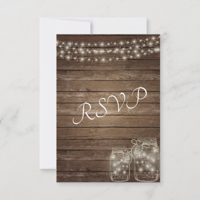 RSVP Elegant Rustic Mason Jar Lights Card (Front)