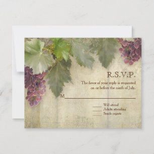 RSVP Elegant Rustic Vineyard Winery Wedding