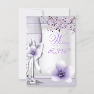 RSVP Elegant Wedding Lavender Purple Lilac 6
