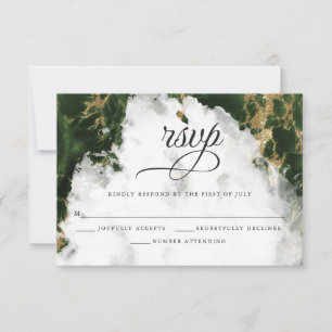 RSVP Emerald Green Watercolor BarefootBride™