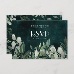 RSVP enclosure card greenery wreath
