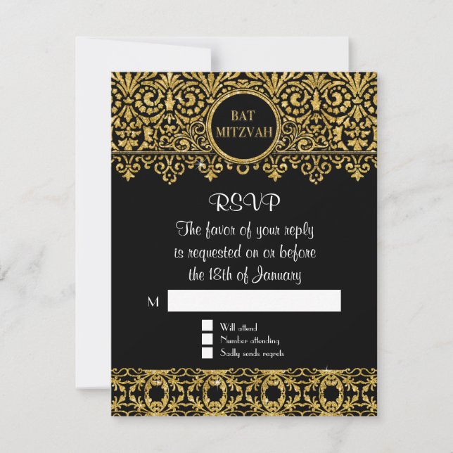 RSVP English Manor Black Gold Art Deco Nouveau (Front)