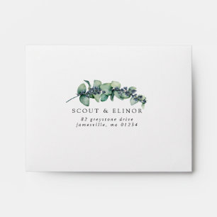 RSVP Eucalyptus Berry Botanical Address Envelope
