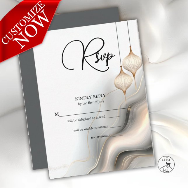 RSVP Exotic Gold Charcoal Arabian Flair Card (Creator Uploaded)