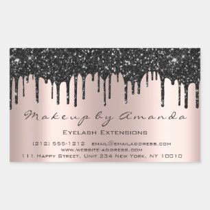 RSVP Extension Makeup Beauty Salon Microblading Rectangular Sticker
