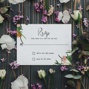 RSVP Floral Card