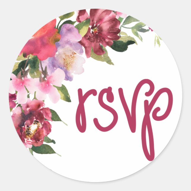 RSVP floral Sticker (Front)