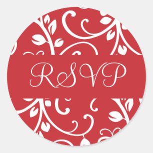 RSVP Floral Vine Envelope Sticker Seal