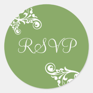 RSVP Flourish Envelope Sticker Seal