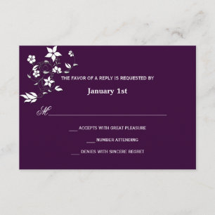 RSVP Flowered Card