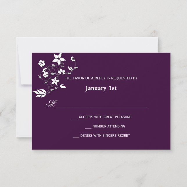 RSVP | Flowered Card (Front)