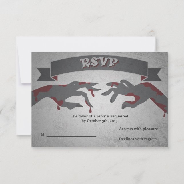 RSVP for A Zombie Wedding Invitation (Front)