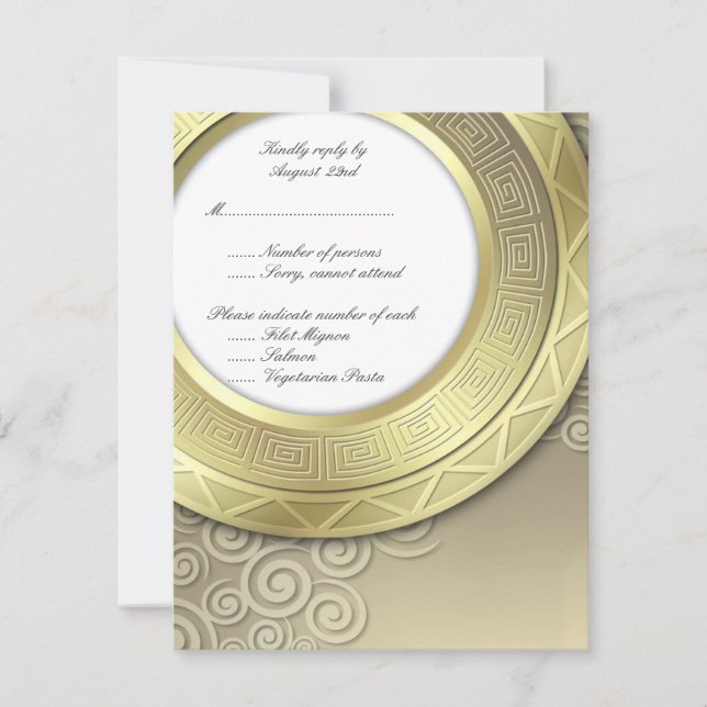 RSVP for Reception Dinner Invitation (Front)