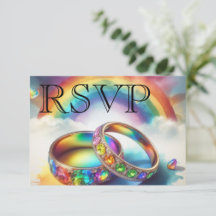 RSVP Gay lesbian Rainbow Rings RSVP