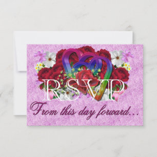 RSVP Gay lesbian Wedding invitation Announcement