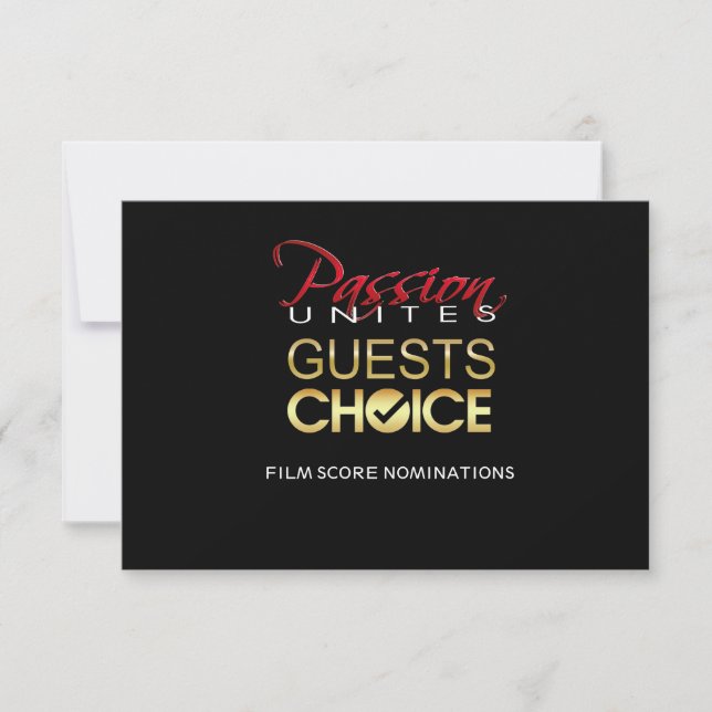 RSVP Guests Choice Card (Front)