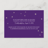 RSVP Information Card Whimsy Fireflies