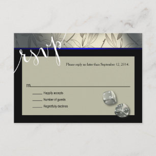 RSVP Las Vegas Art Deco   silver black Card