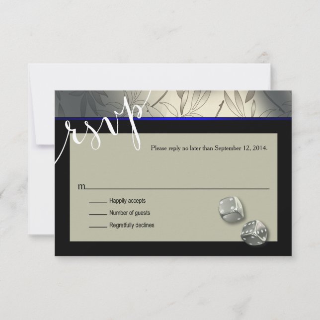 RSVP Las Vegas Art Deco | silver black Card (Front)