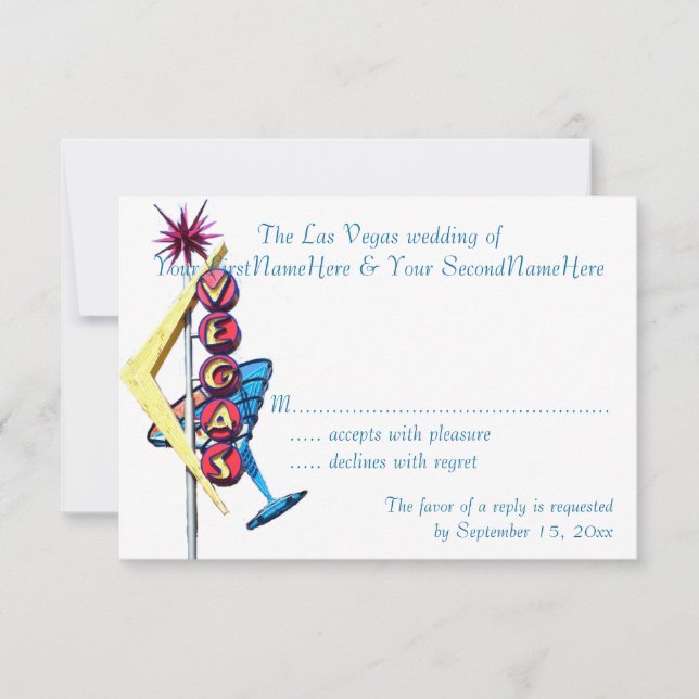 RSVP Las Vegas Celebrations Neon Sign (Front)