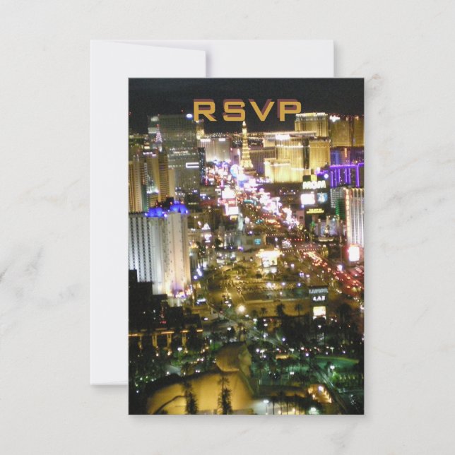 RSVP Las Vegas Wedding Reception Card (Front)