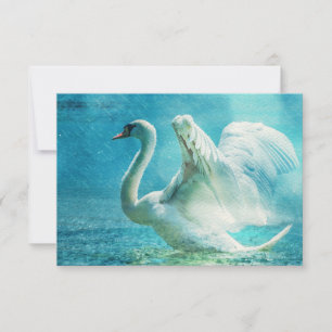 RSVP Magical Swan During a Summer Shower Card