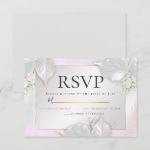 RSVP Misty Pink Pearl Shimmer Invitation