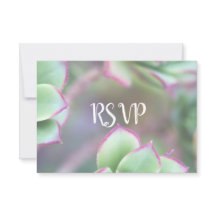 RSVP | Modern Green Succulent Wedding