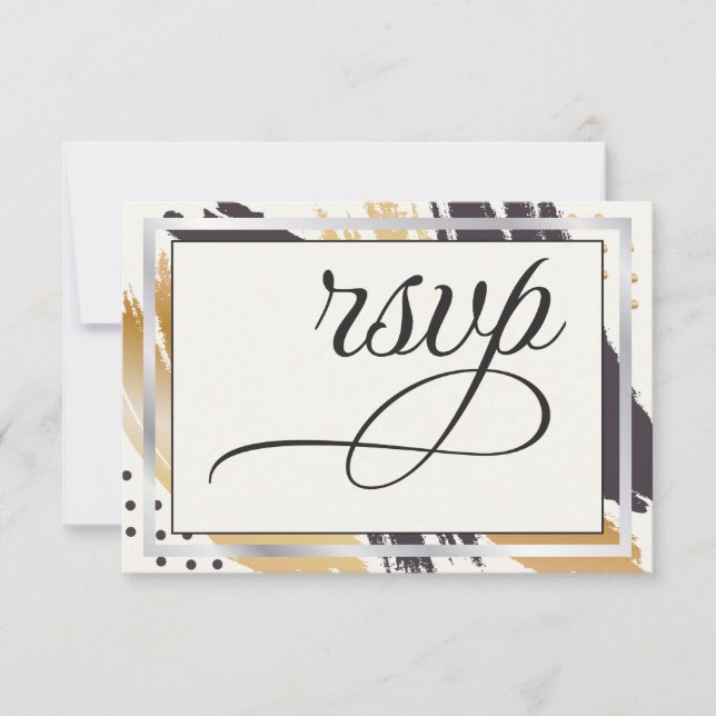 RSVP | Modern Paint Strokes and Typography Card (Front)