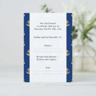 RSVP - Nautical Anchors (Boat Anchors) - Blue Gold