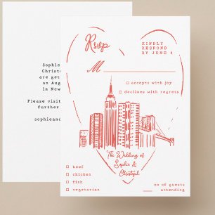 RSVP NYC New York City wedding  Enclosure Card