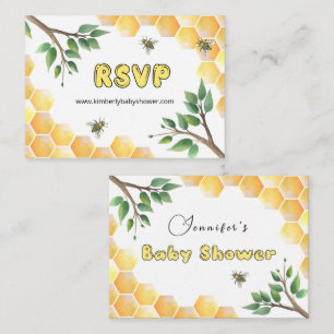RSVP Online Little Bee Baby Shower Website  Enclos Enclosure Card