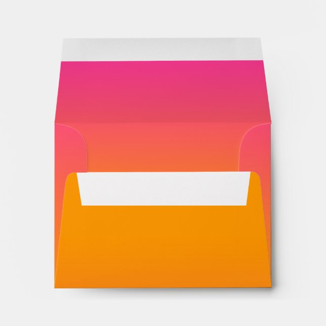 RSVP Orange to Pink Ombre with Star Envelope (Back (Bottom))