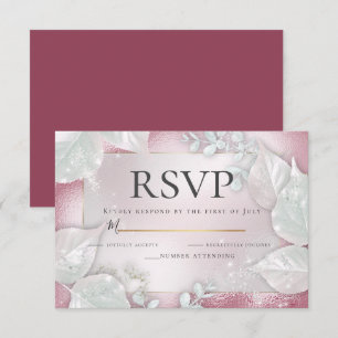 RSVP Pale Burgundy Pearl Shimmer Invitation
