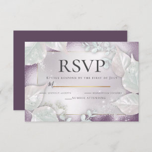 RSVP Pale Eggplant Pearl Shimmer Invitation