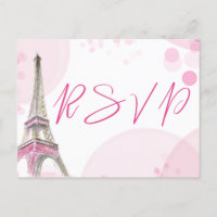 RSVP Paris Eiffel Tower Pink White Sweet 16