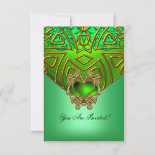 RSVP Party All Occasions Elegant Green Gold Card