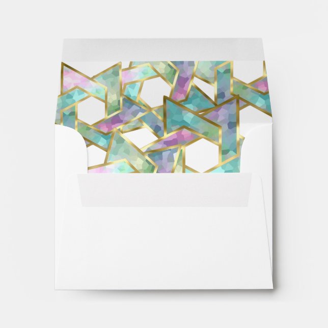 RSVP Pastel Star of David Envelope (Back (Bottom))