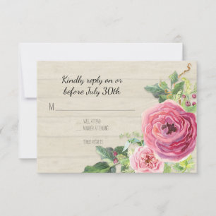 RSVP Peony Rose Rustic Country Farm Wood BOHO