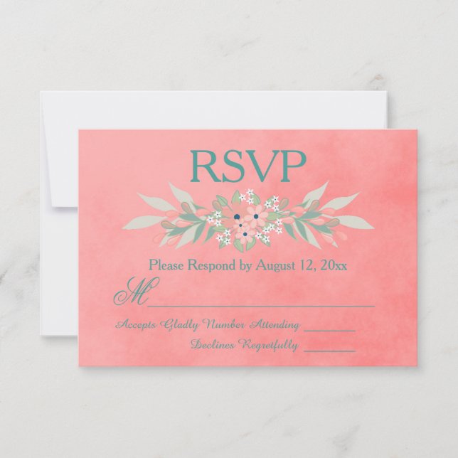 RSVP Pink and Green Flowers (Front)