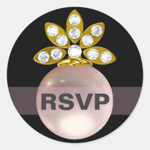 RSVP Pink pearl Classic Round Sticker