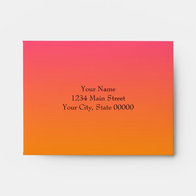 RSVP Pink to Orange Ombre with Star Envelopes (Front)