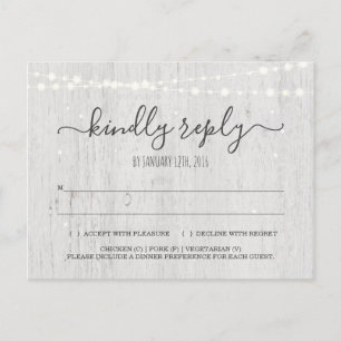 RSVP Postcard Rustic Winter