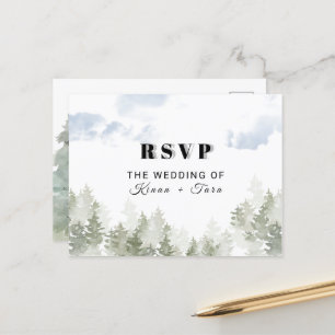 RSVP Postcard Wedding Watercolour
