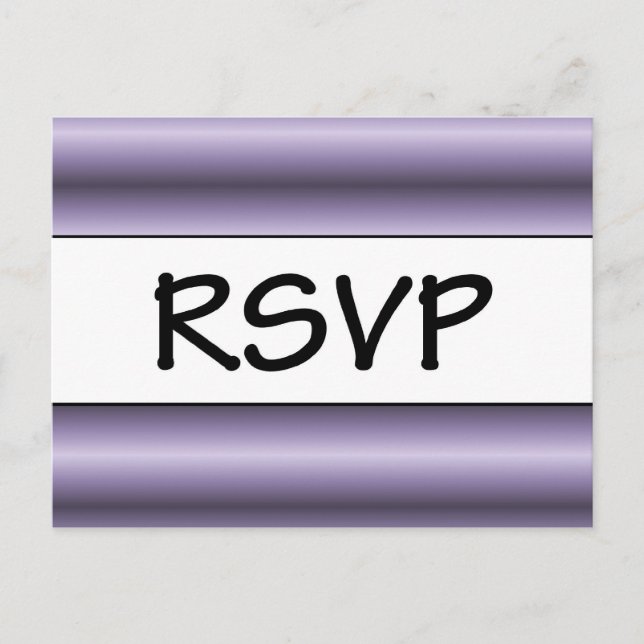 RSVP Purple Invitation Postcard (Front)